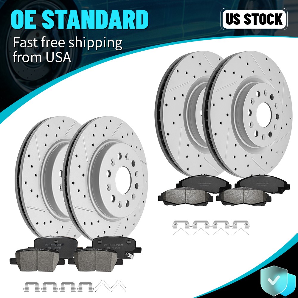 Front Rear Disc Rotors Brake Pads For Buick Enclave Cadillac XT6 XT5 17-19 2020