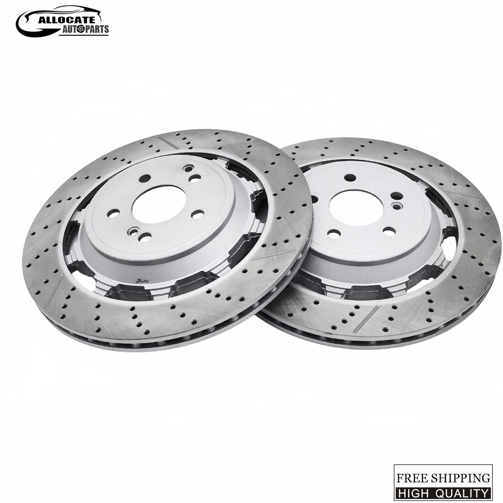 For Mercedes-benz S63 S65 W560 S650 AMG 2X Rear Brake Rotors A2224232012