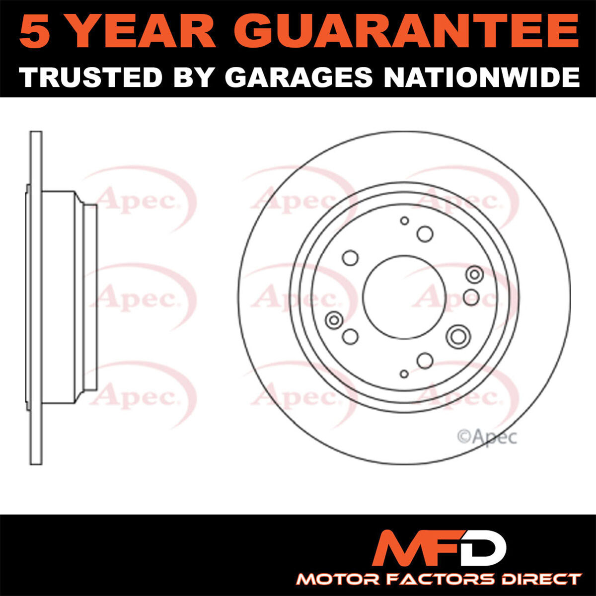Fits Honda Legend 1991-2009 Shuttle 1994-2003 MFD Rear 1x Brake Disc