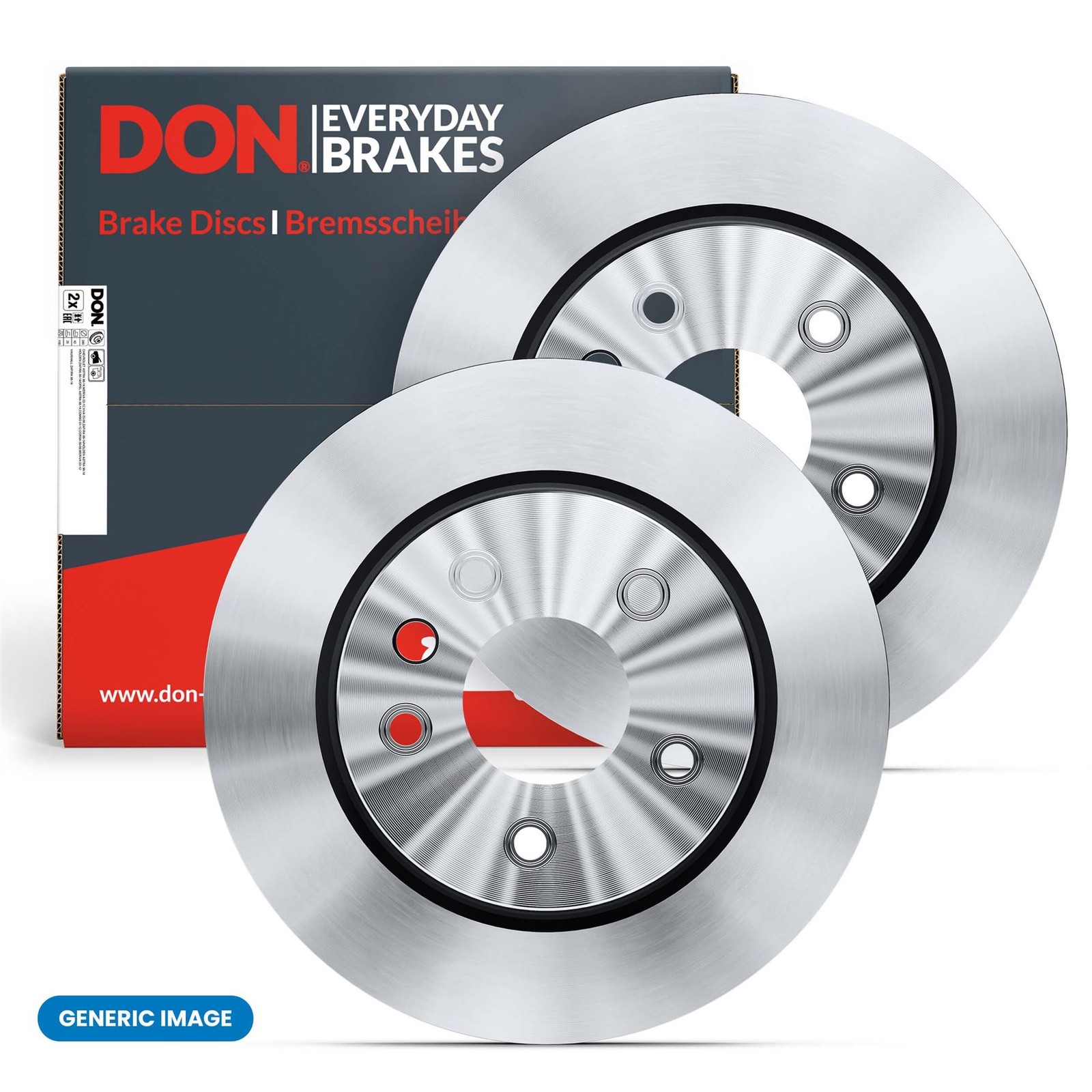 DON Front Internally Vented Discs & Brake Pads Service Kit Fits Mazda MX-5