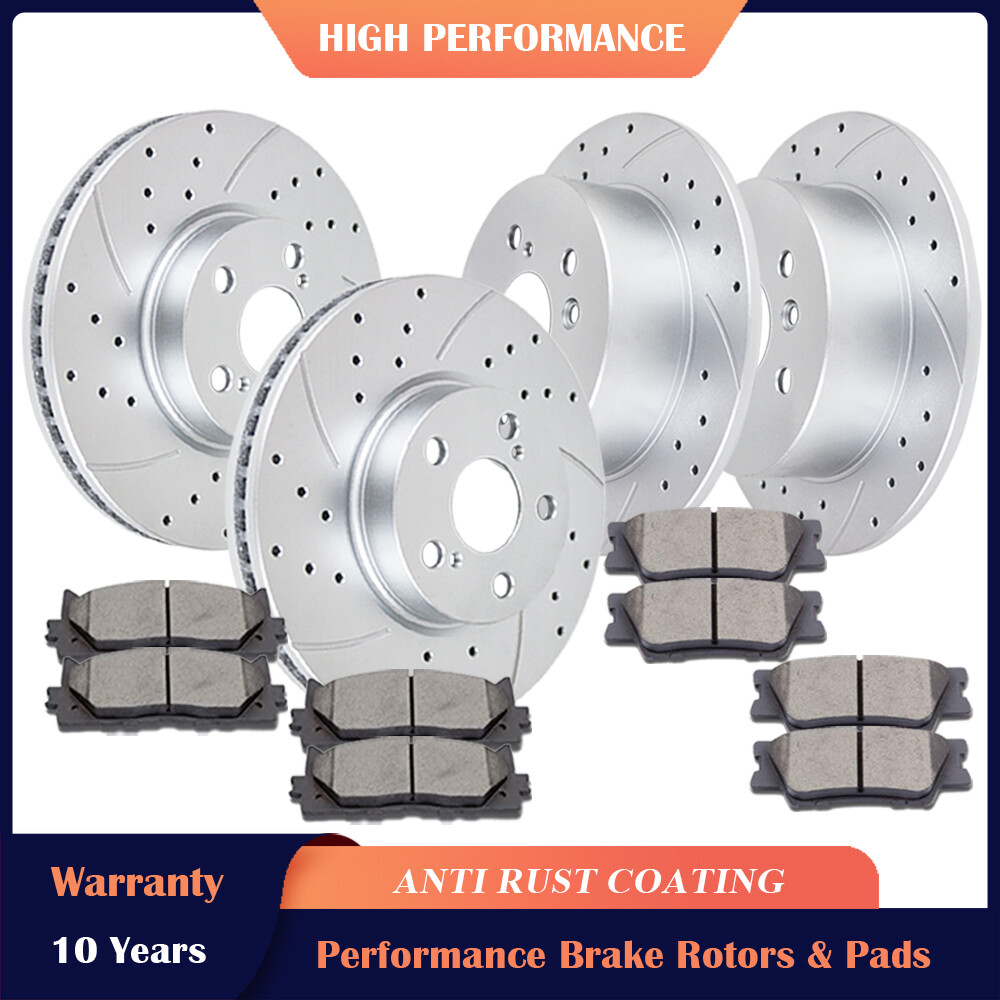 Front Rear Brake Rotors Discs + Pads Kits for Toyota Camry Avalon Lexus ES350