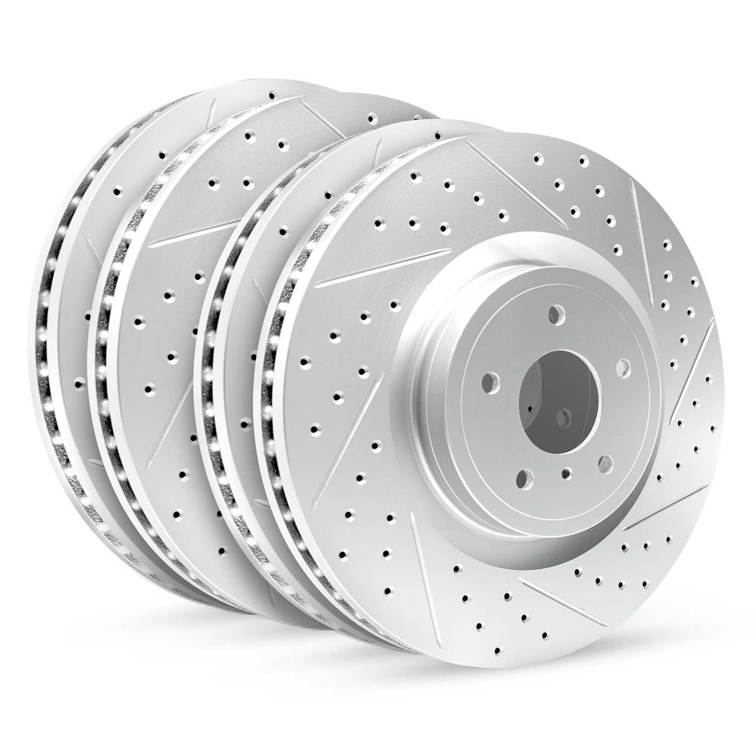 For Mercedes-Benz GLE400 19 Drilled & Slotted Front & Rear Brake Rotor Set