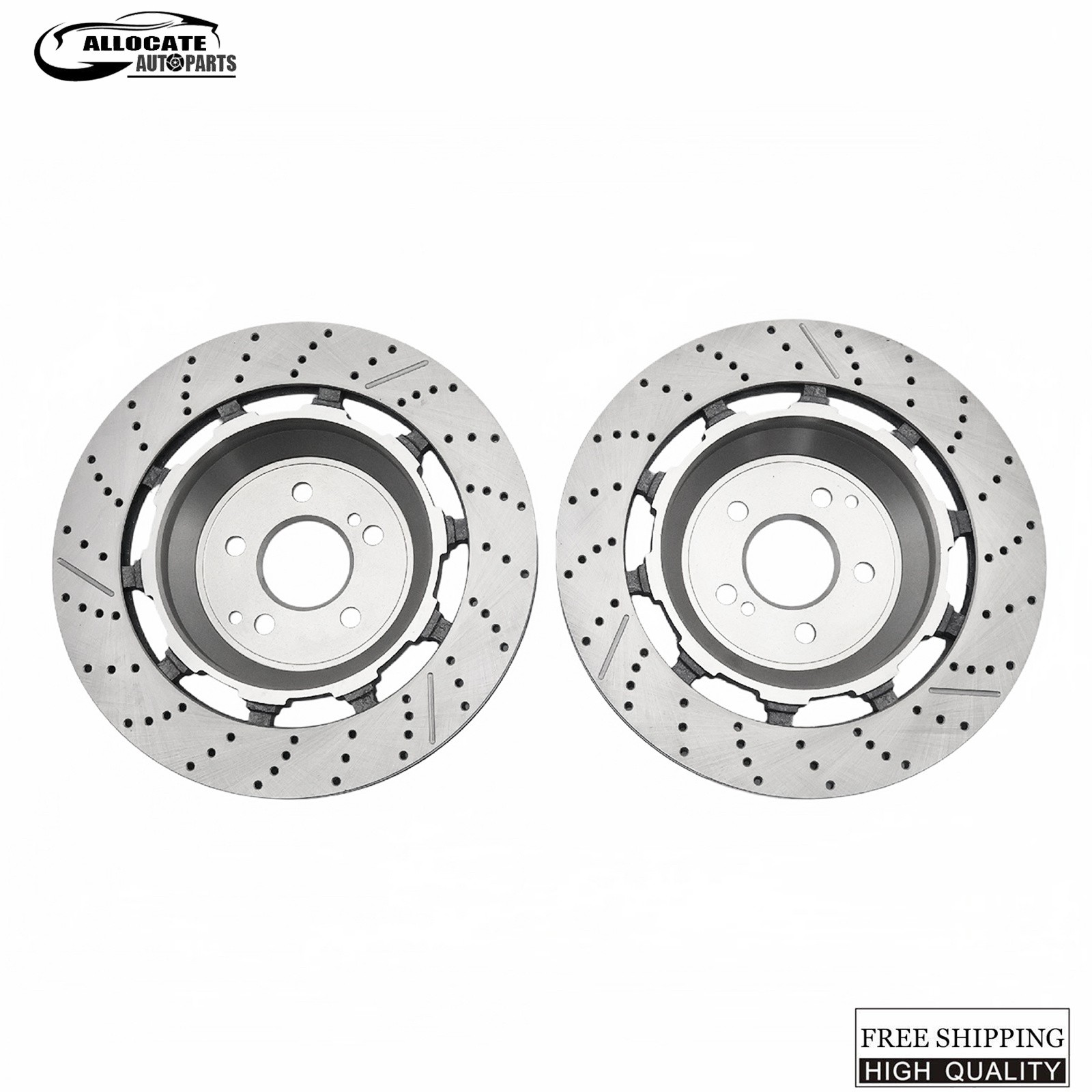 For Mercedes-benz S63 S65 W560 S650 AMG 2X Rear Brake Rotors A2224232012