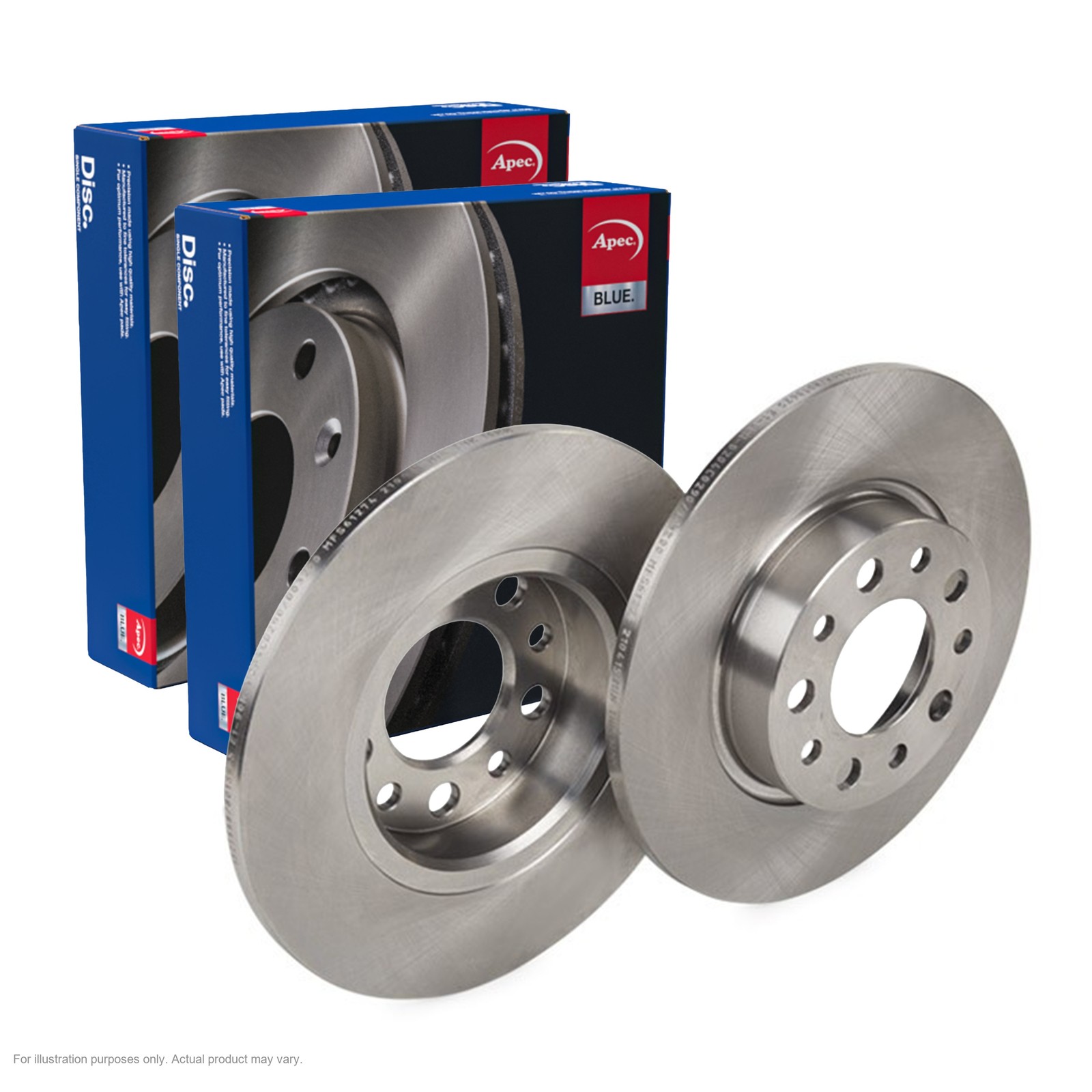 2X APEC Rear Brake Discs for ALFA ROMEO TONALE 2022- 278mm Solid SDK6466