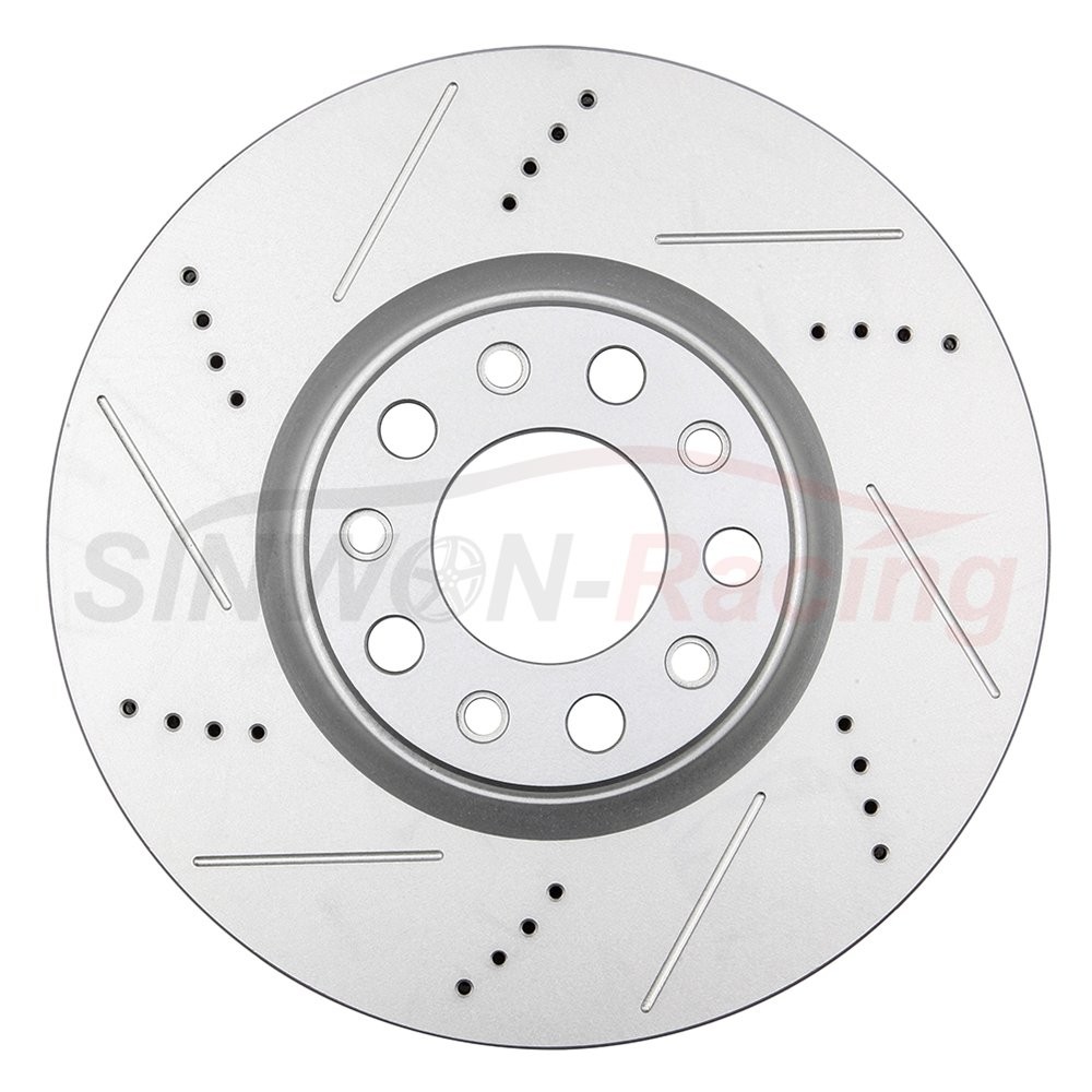 Front Rear Ceramic Brake Pads Rotors For Dodge Dart 2013-2016 Drilled Slotted