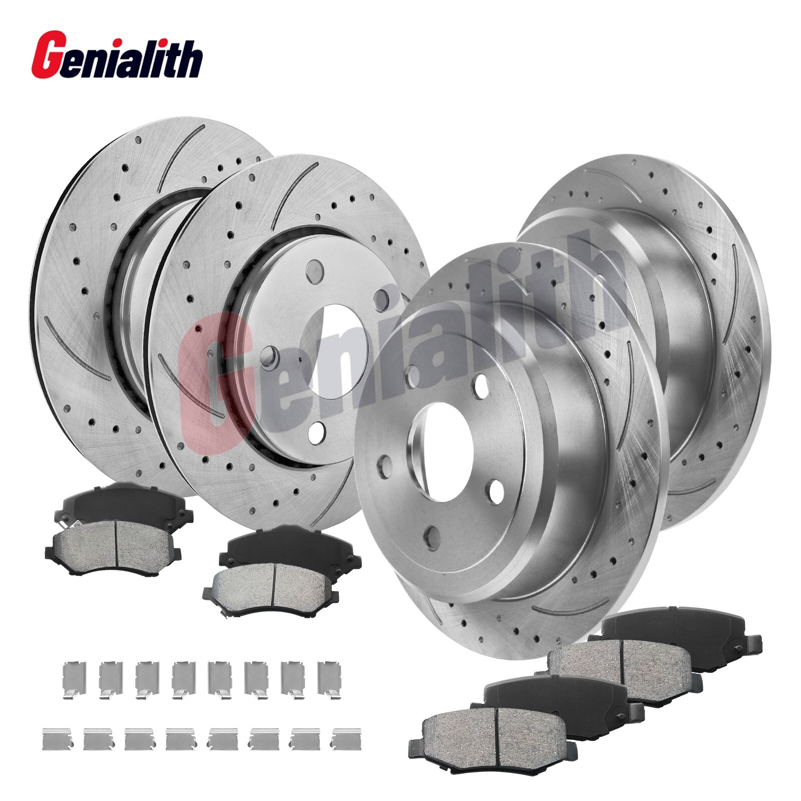 Brake Kit for 2007 – 2017 Jeep Wrangler Front Rear Rotors Ceramic Brakes Pads
