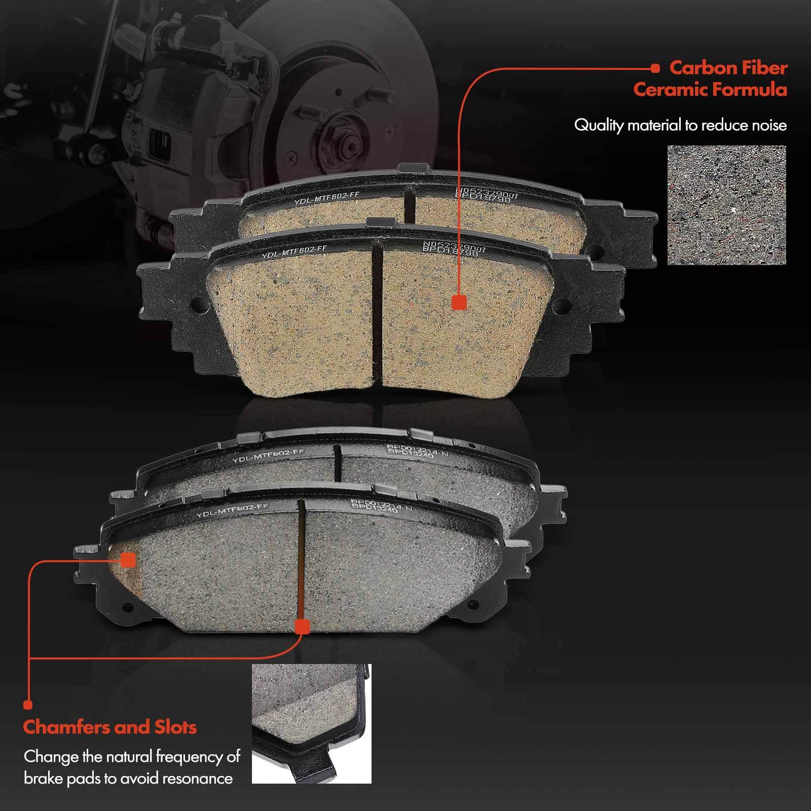 12x Front & Rear Left & Right Drilled Rotors & Brake Pads for Lexus RX350 RX350L