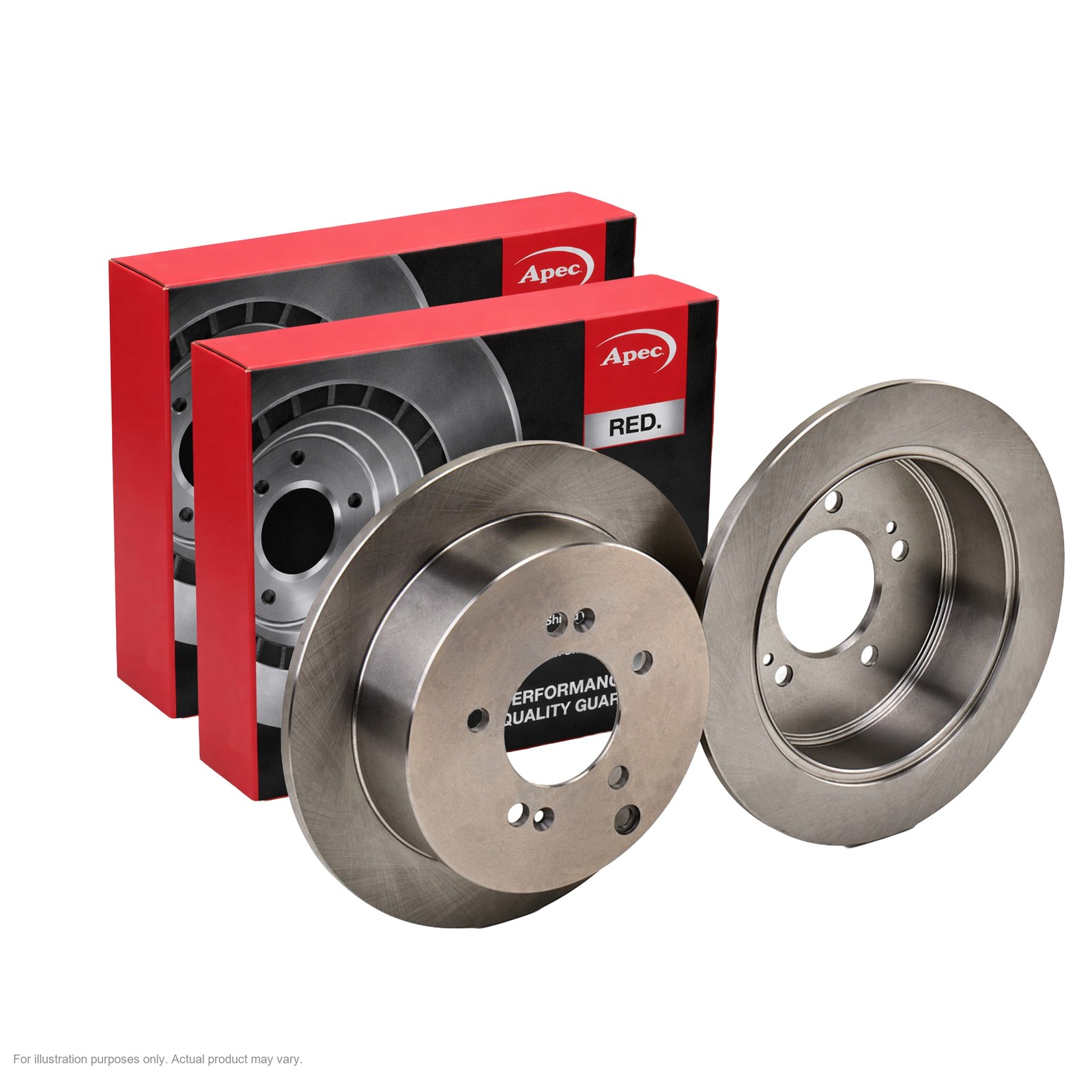 2x APEC Rear Brake Discs For KIA SPORTAGE III (SL) 2.0 C 120kW/163HP/1998cc