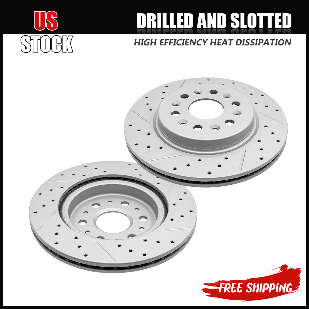 2X Rear Rotors for Chevy Traverse Blazer GMC Acadia Cadillac XT5 Buick Enclave