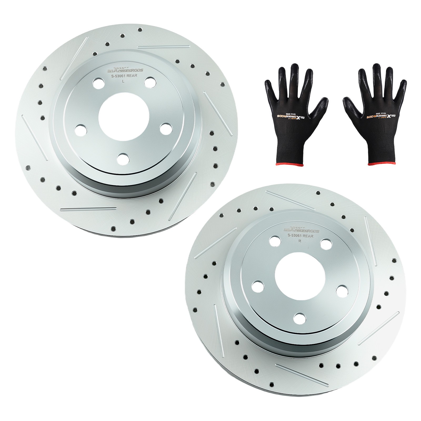 330mm Rear Drilled&Slotted Brake Disc for Jeep Grand Cherokee S-53061 2011-2020