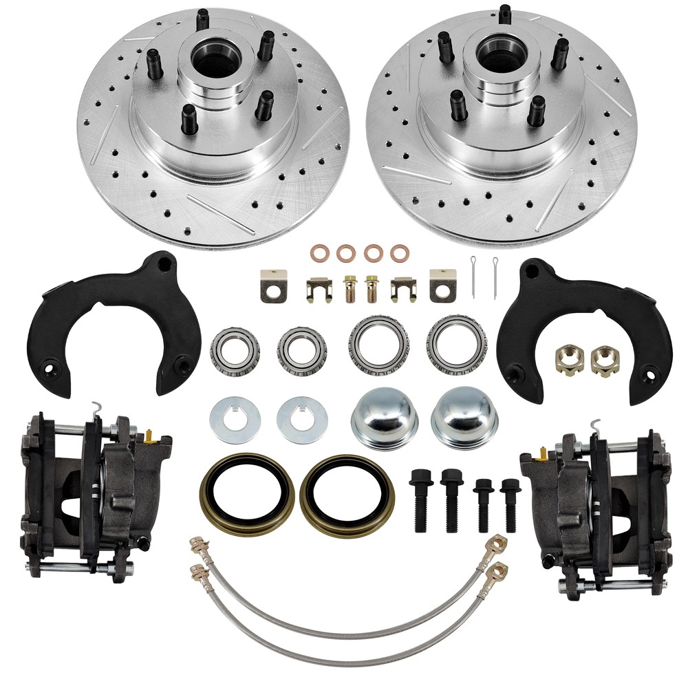 Silver 11 inch Brake Complete Kit For Ford 5×4-1/2 Bolt Pattern Fits Mustang II