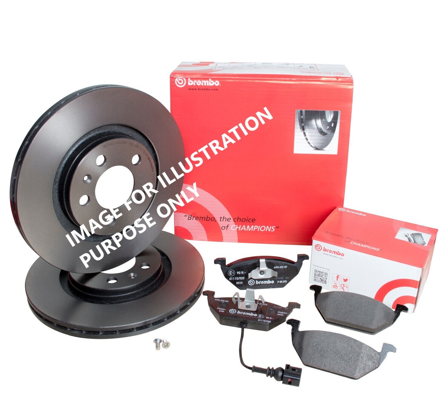 FOR MERCEDEZ BENZ C200 2.2 CDi S204 BREMBO FRONT BRAKE DISCS 288MM&BRAKE PAD SET