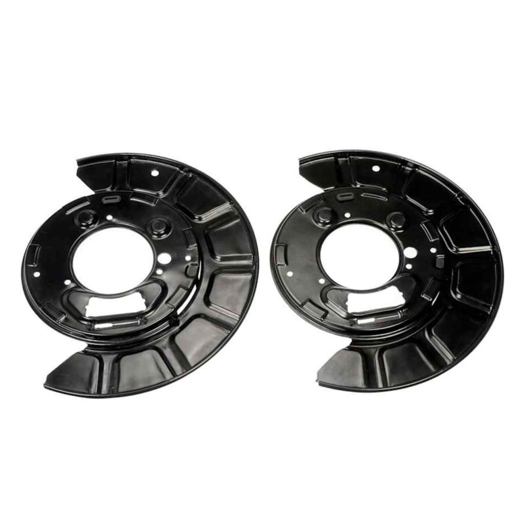 For Ford E-150/E-250 2008-2014 Brake Dust Shield Rear | Black | Steel Carbon
