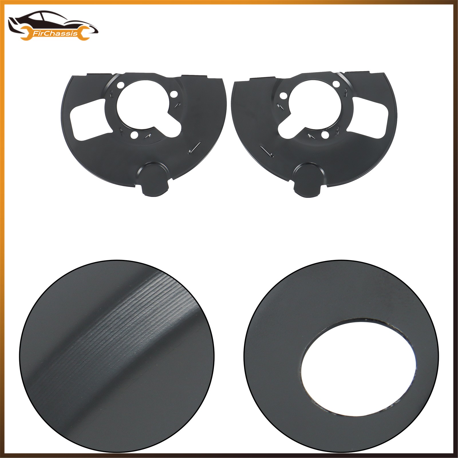 Front LH & RH Brake Dust Shields For Chevrolet Silverado 1500 2014-2019 20971875