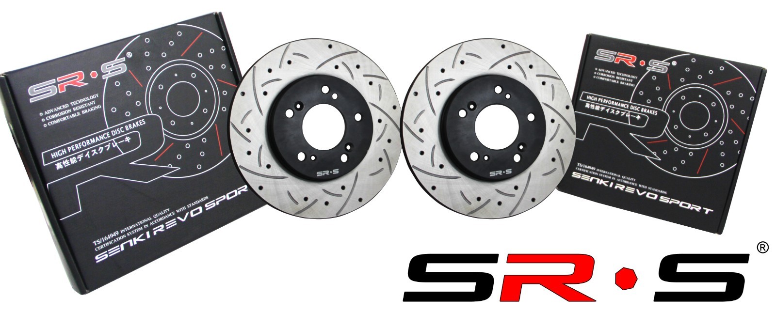 SRS Random Slot/Drilled Front Brake Disc Rotors FOR 2003-2008 Toyota Corolla