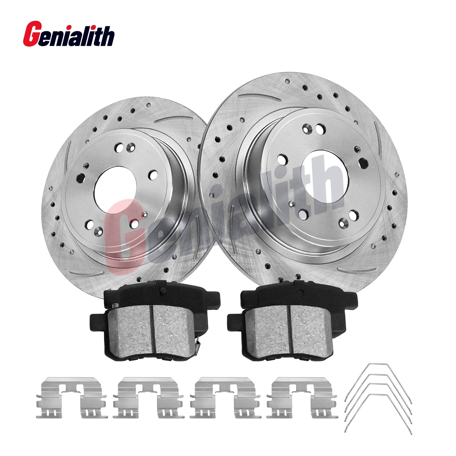 Rear Disc Rotors and Ceramic Brake Pads Kit for 2011-2017 Honda Accord Acura TSX