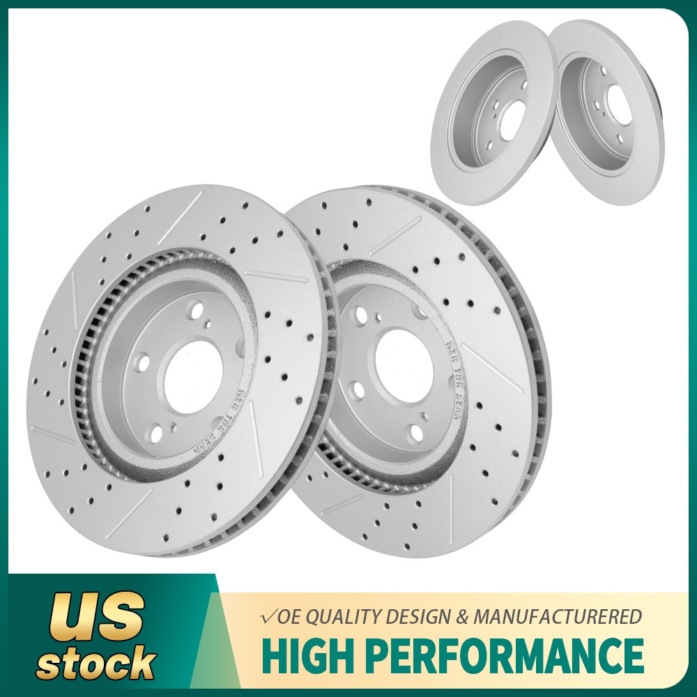 11.65″ Front & 11.06″ Rear Disc Brake Rotors Kit For Toyota Rav4 2006 -2017 2018
