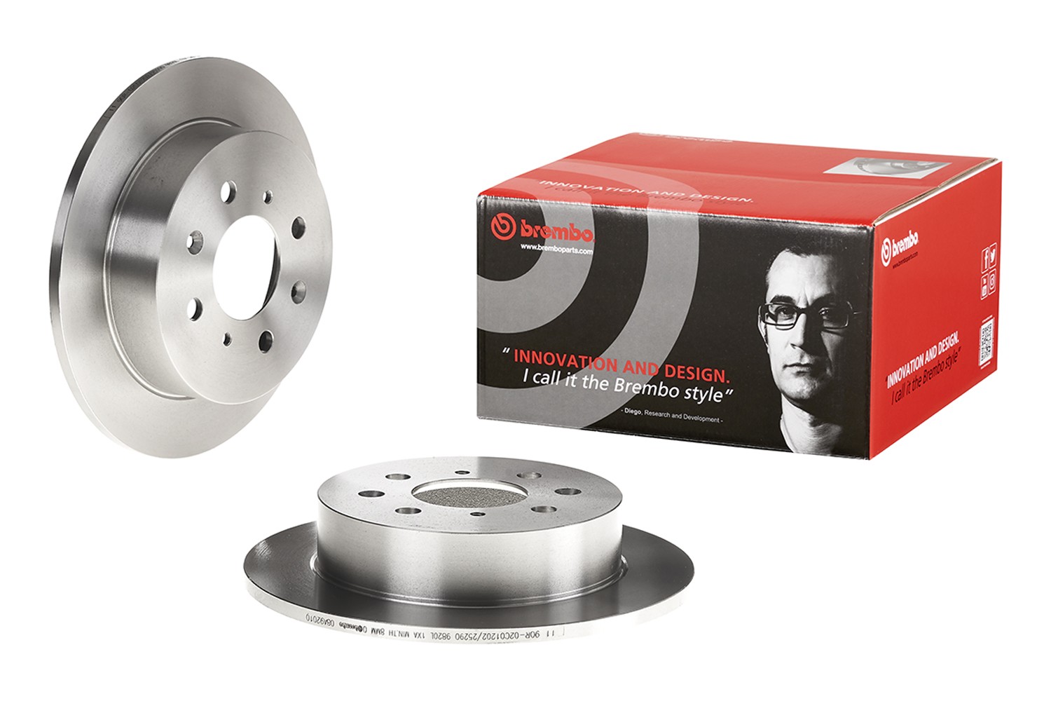 For Honda Acura Rear Left or Right Brake Disc Rotor Solid 239x9mm 4 Lugs Brembo