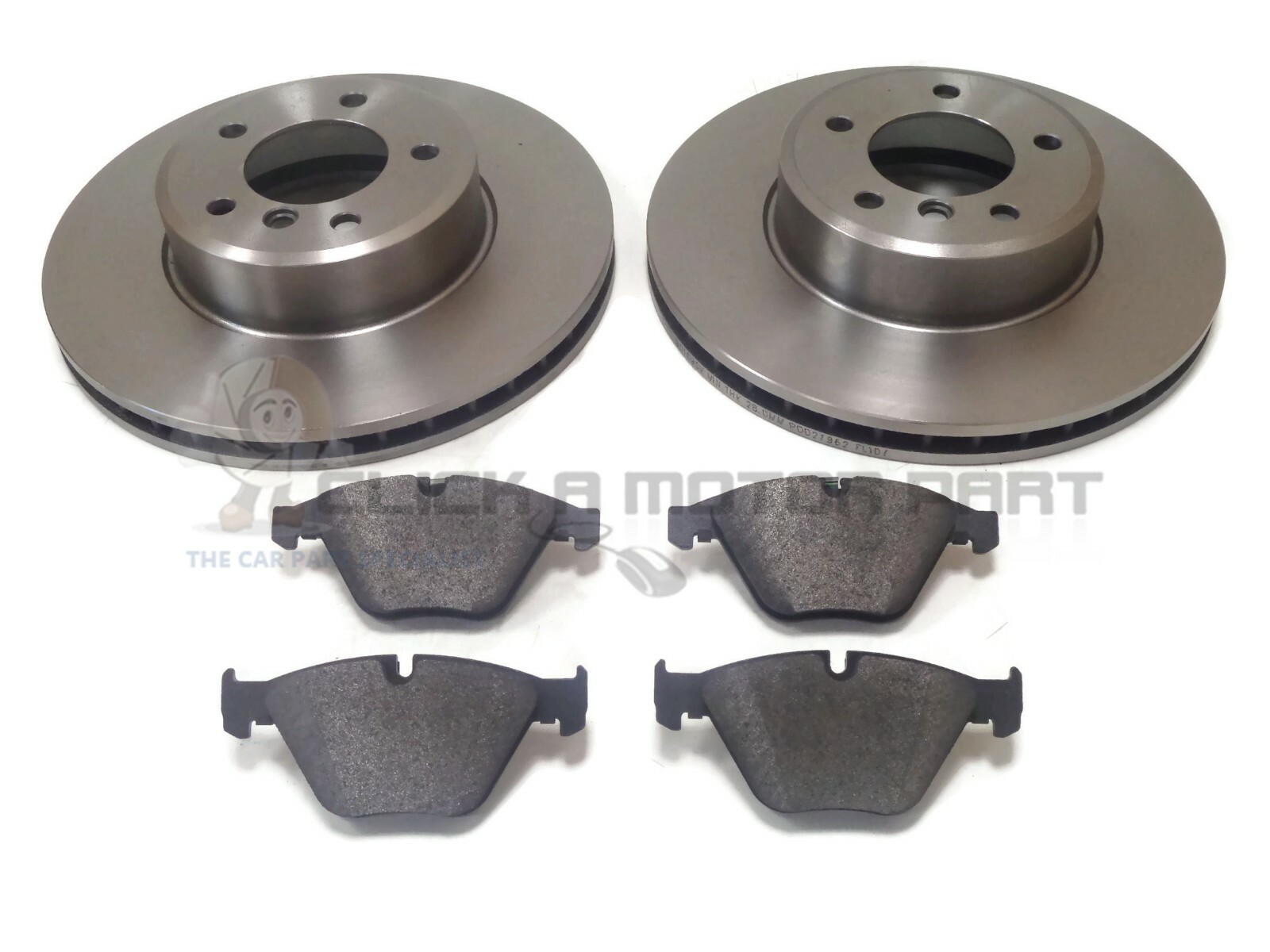 BMW E60 E61 520 520D 525 525D FRONT 2 BRAKE DISCS AND PADS (CHECK SIZE CHOICE)