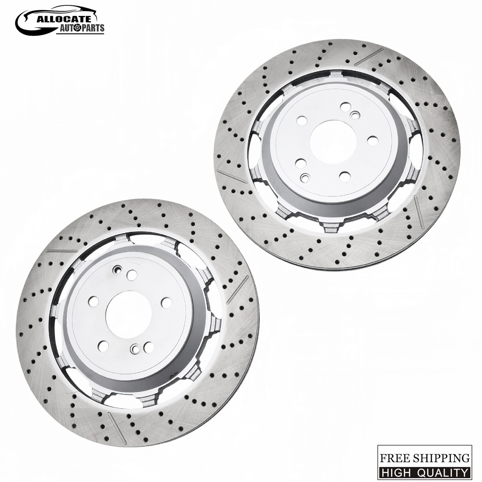 For Mercedes-benz S63 S65 W560 S650 AMG 2X Rear Brake Rotors A2224232012