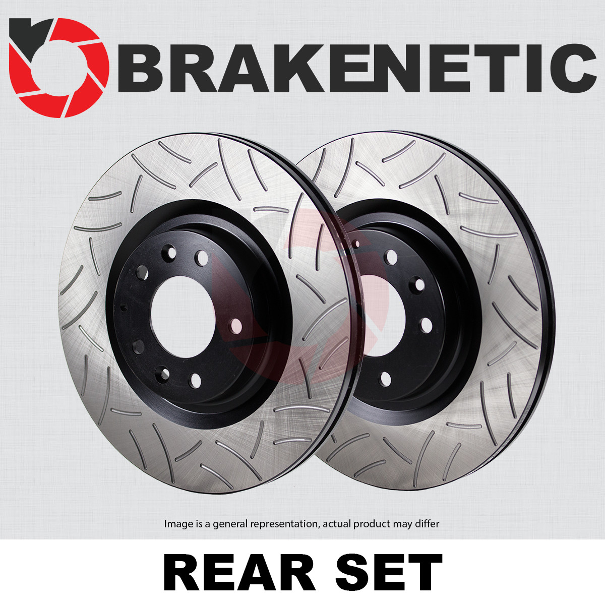 REAR SET BRAKENETIC Premium GT Slotted Brake Disc Rotors BNP44212.GT