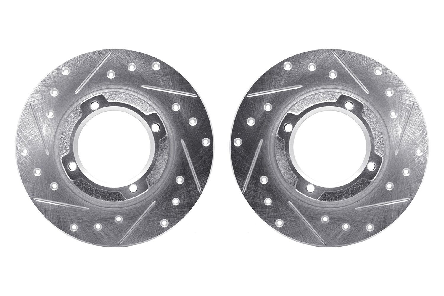 For Subaru Loyale 1990 R1 Concepts Drilled & Slotted Rear Brake Rotor Set