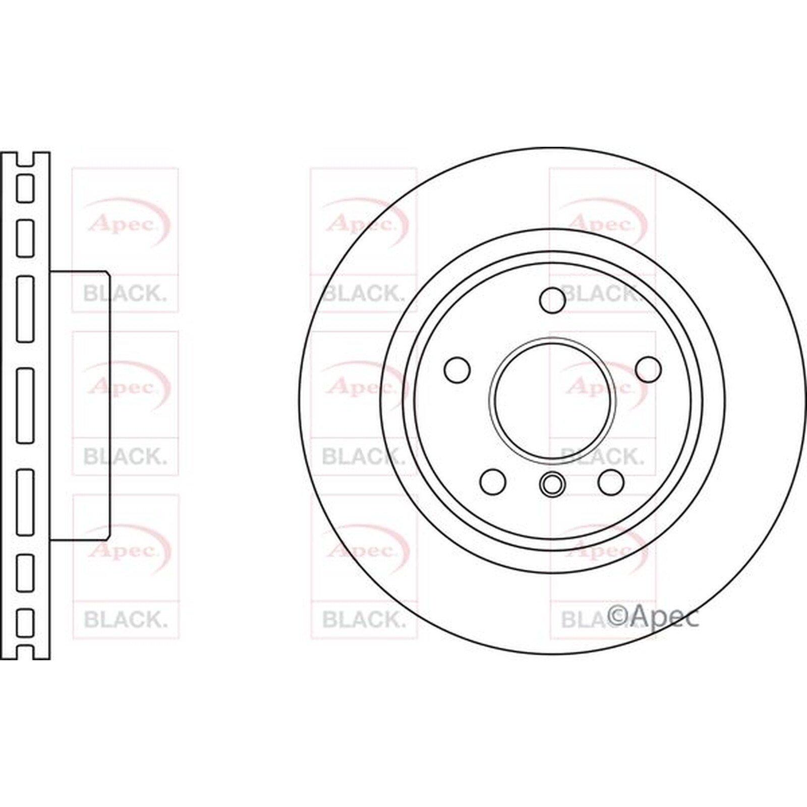 Apec Black Brake Disc Front DSK3063B – Improved longevity and performance