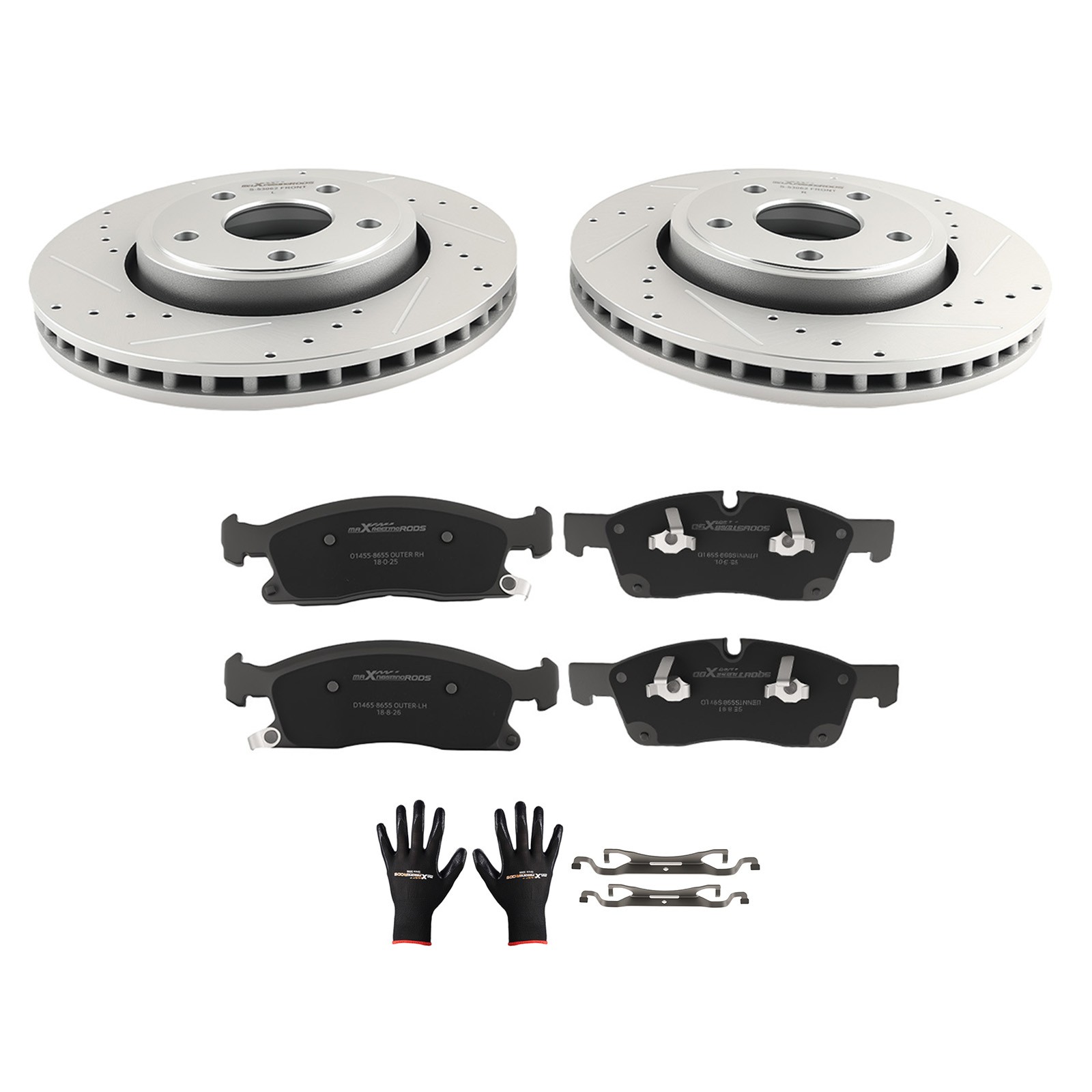 Front Brake Rotors+Brake Pads Kit for Jeep Grand Cherokee 2011-18 S-53062 P-1455