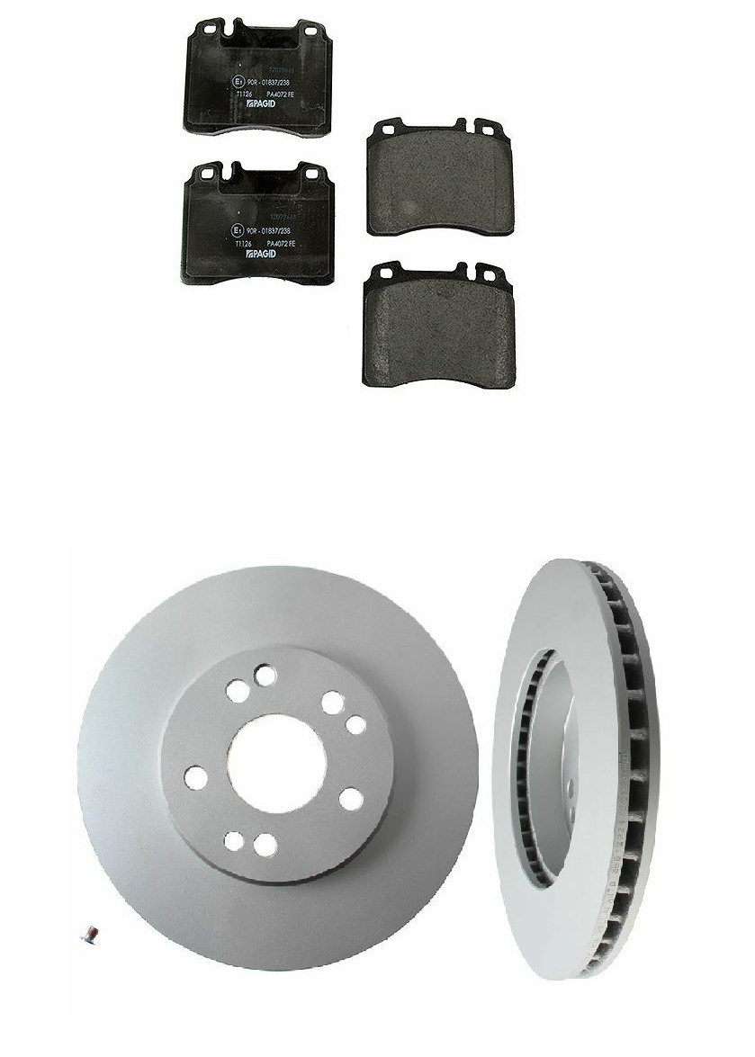 2x PAGID FRONT Brakes Disc Rotors Rotor Brake Pad Kit for Mercedes (VERiFy YEAR)