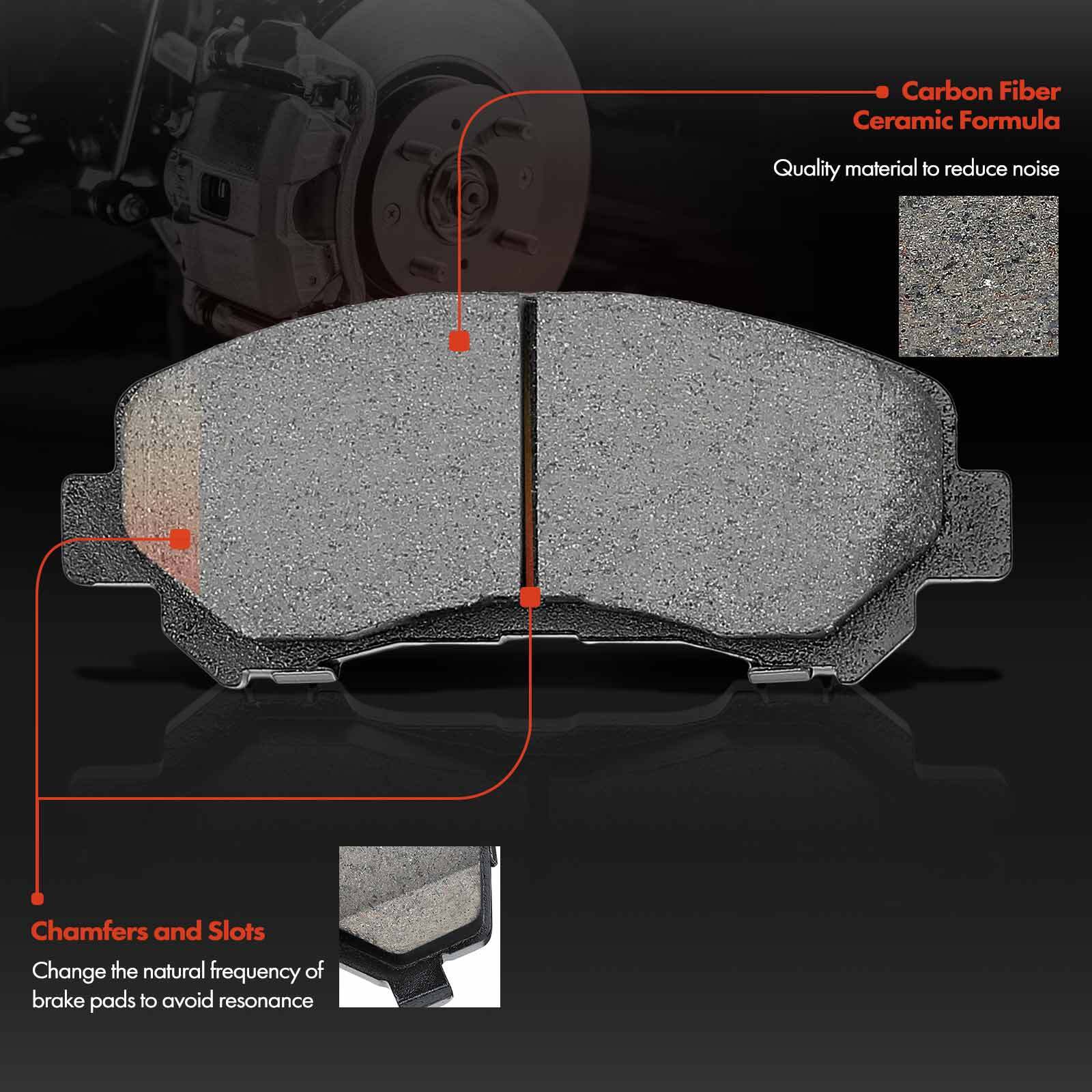6x Front Disc Brake Rotors & Ceramic Brake Pads for Nissan Rogue 2008-2013 2.5L