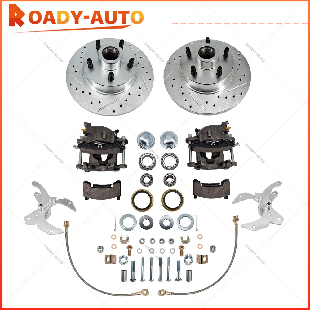 For 1954-1956 Ford Cars drilled and slotted rotors 11″ Disc Brake Conversion Kit