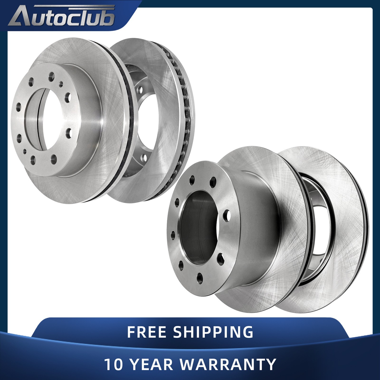 12.79 in Front and 12.80 in Rear Disc Brake Rotors Kit for Silverado Savana 3500