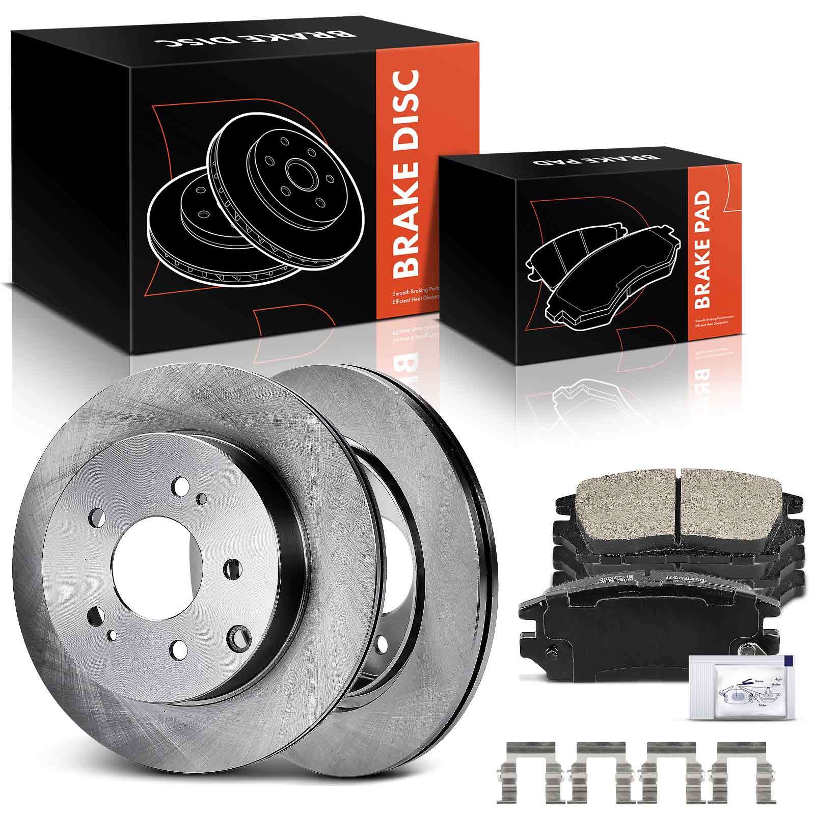 6x Disc Brake Rotors +Ceramic Brake Pads for Mitsubishi Eclipse 2006-2012 Rear