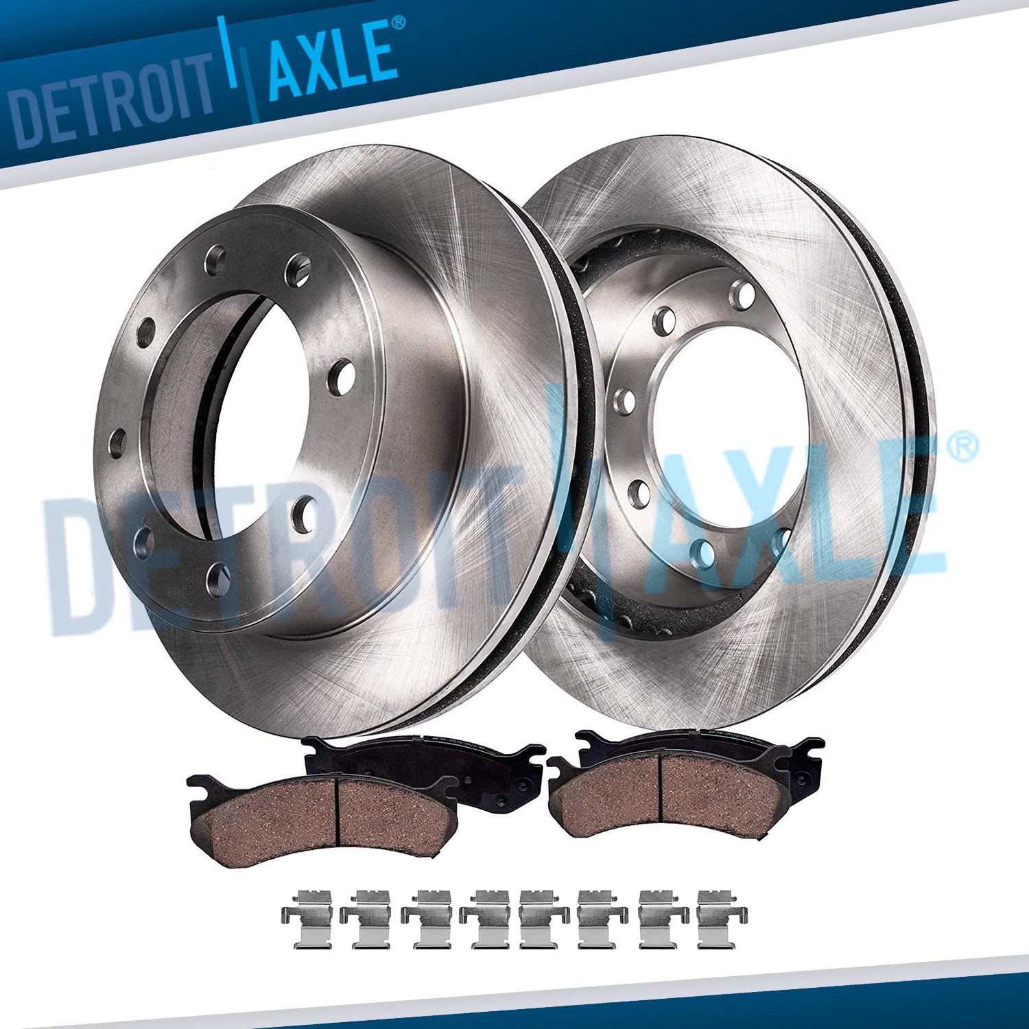 13.58 inch Rear Brake Rotors Ceramic Pads for Ford E-150 E-250 E-350 Super Duty