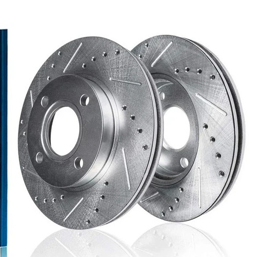 Slotted Brake Disc Ceramic Pads Disc Brake Rotors Set
