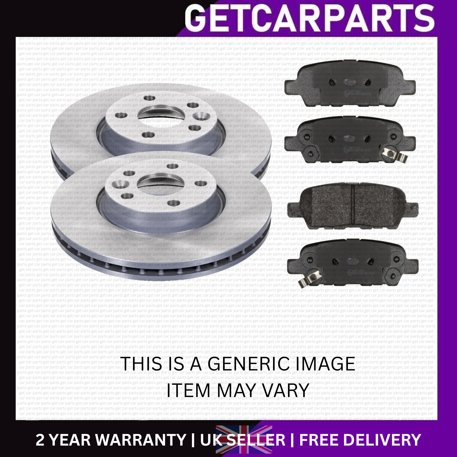 Front Vented Brake Discs / Pads Fits Audi Q3 Sportback 2011-2020 1.4/2.0