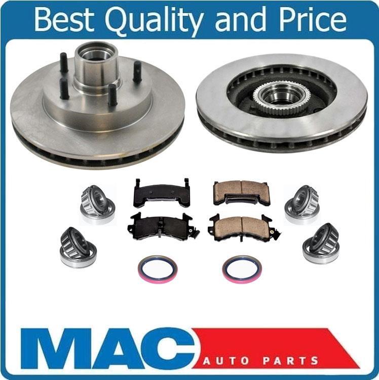 Front Wheel Bearings Brake Rotors for GMC S10 Pick Up ABS Rear Wheel Drive 91-03