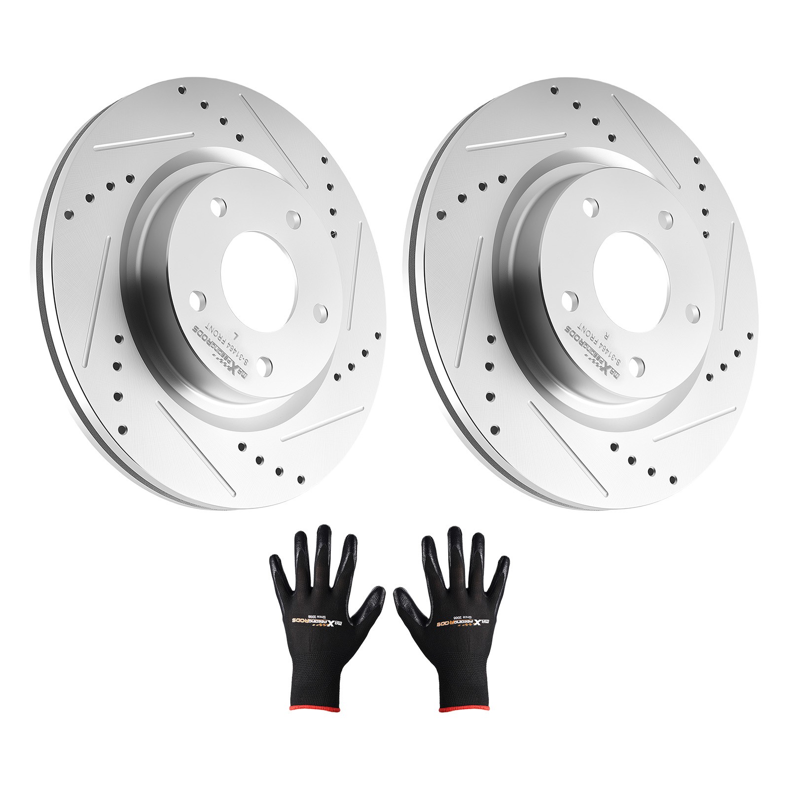 Front Drilled & Slotted Brake Disc Pair For Nissan Altima 2007-2025 S-31464