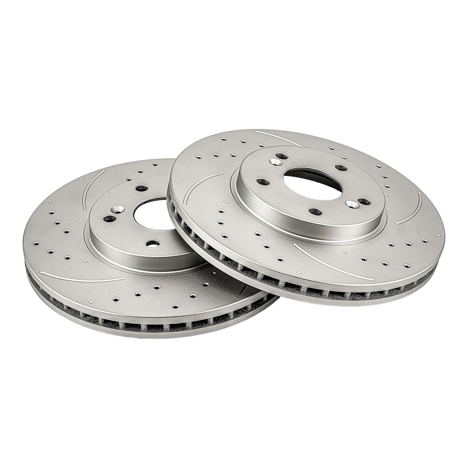 Front Drilled Slotted Disc Brake Rotors 300mm For 2003-2005 Honda Accord 2PC
