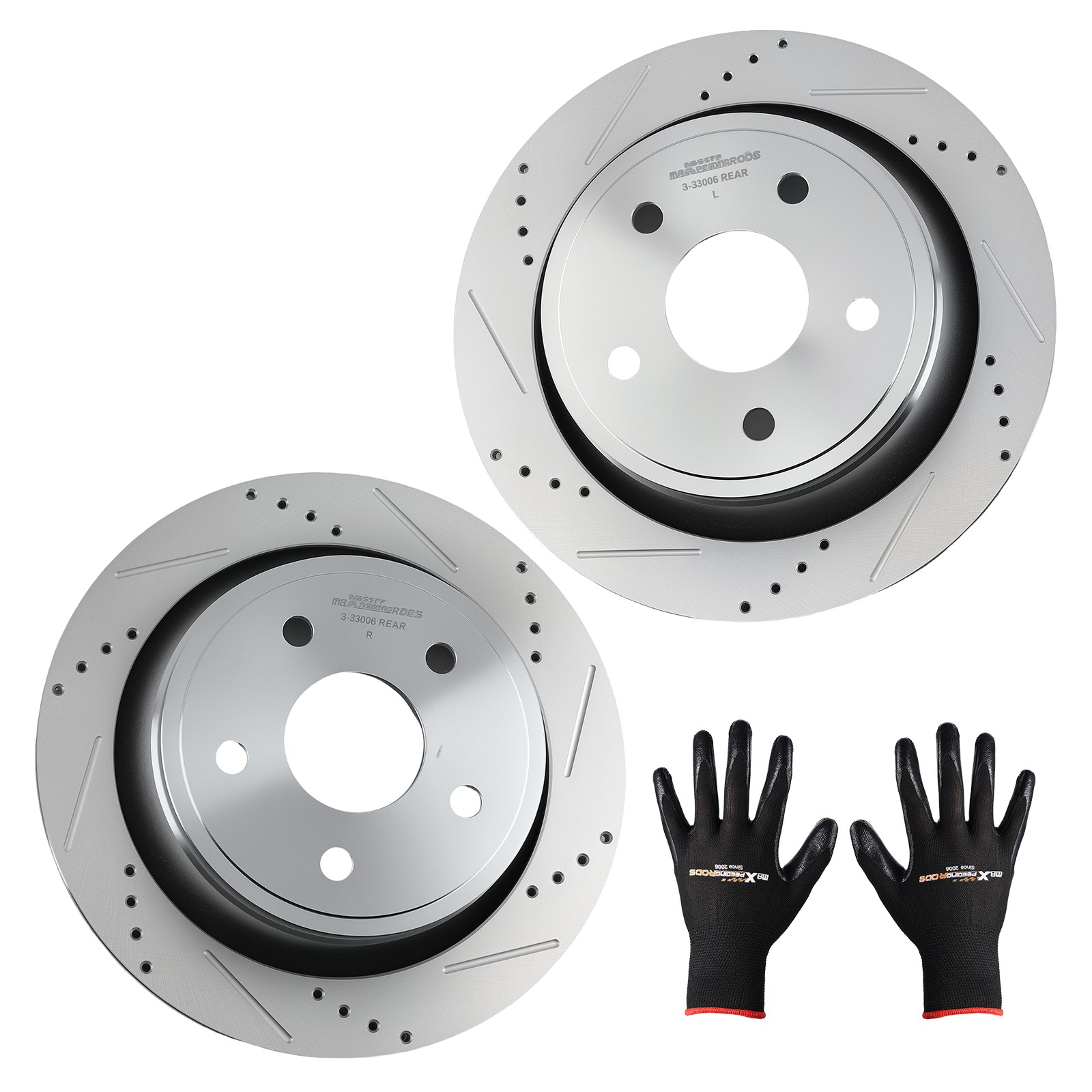 352mm Rear Drilled Brake RotorsKit for Dodge Ram 1500 2005-2010/Durango 2004-09