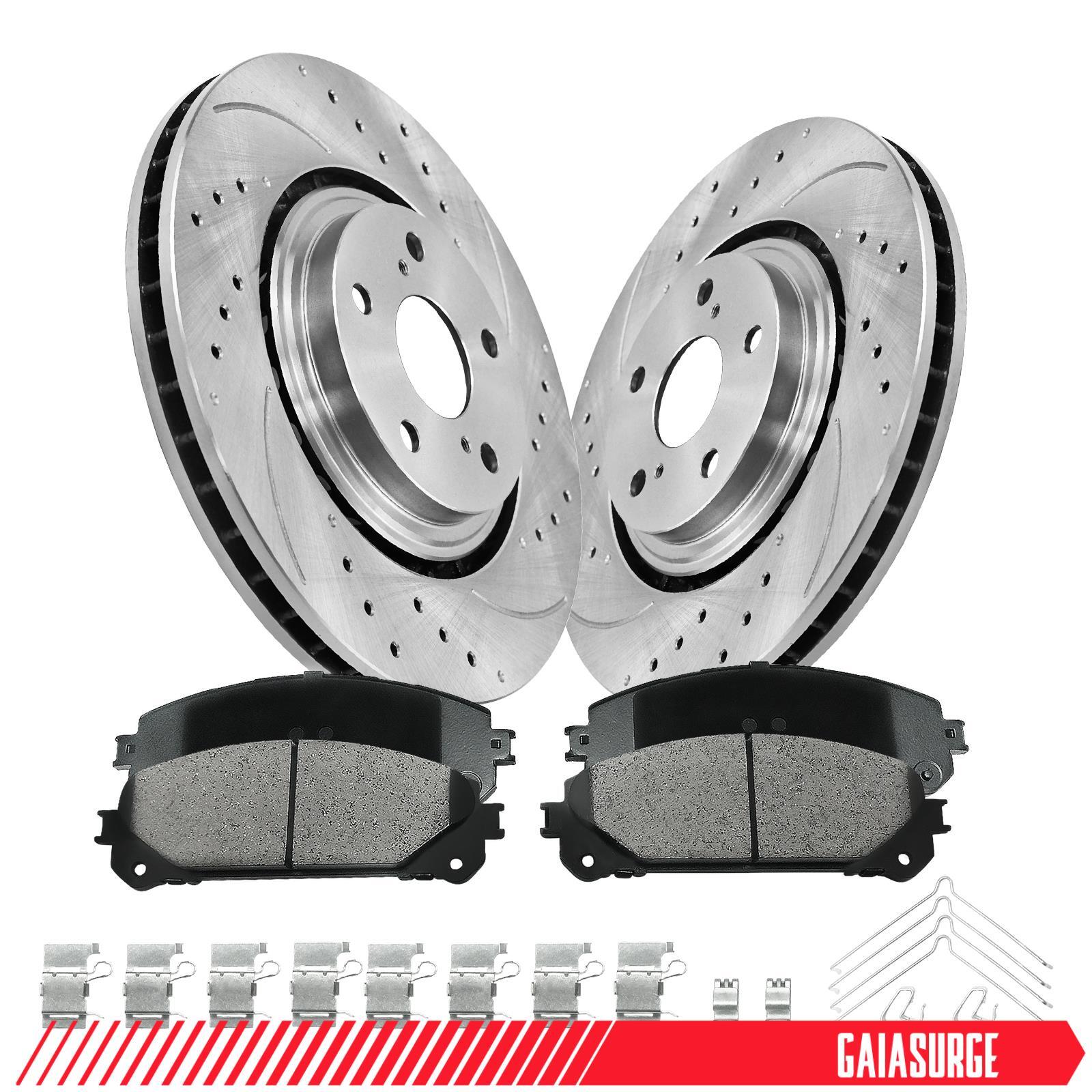 Front Disc Rotors and Brake Pads for Toyota Highlander Sienna Lexus NX300 RX350