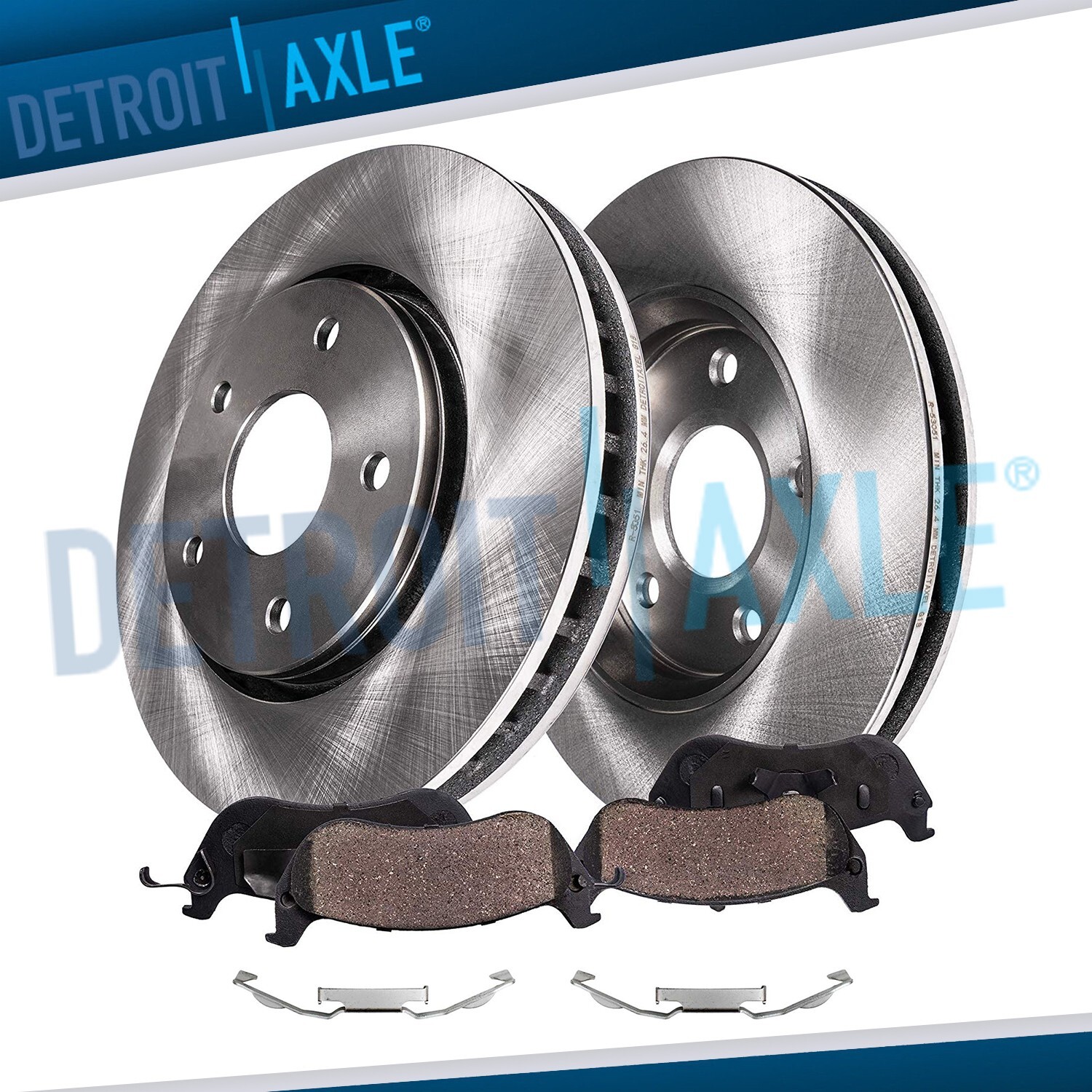 Front Disc Brake Rotors and Ceramic Brake Pads Kit for Ford Fusion Lincoln MKZ