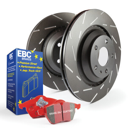 EBC Redstuff Ceramic Brake Pads & Slotted Rotors for 90-96 Passat 2.0 [F]