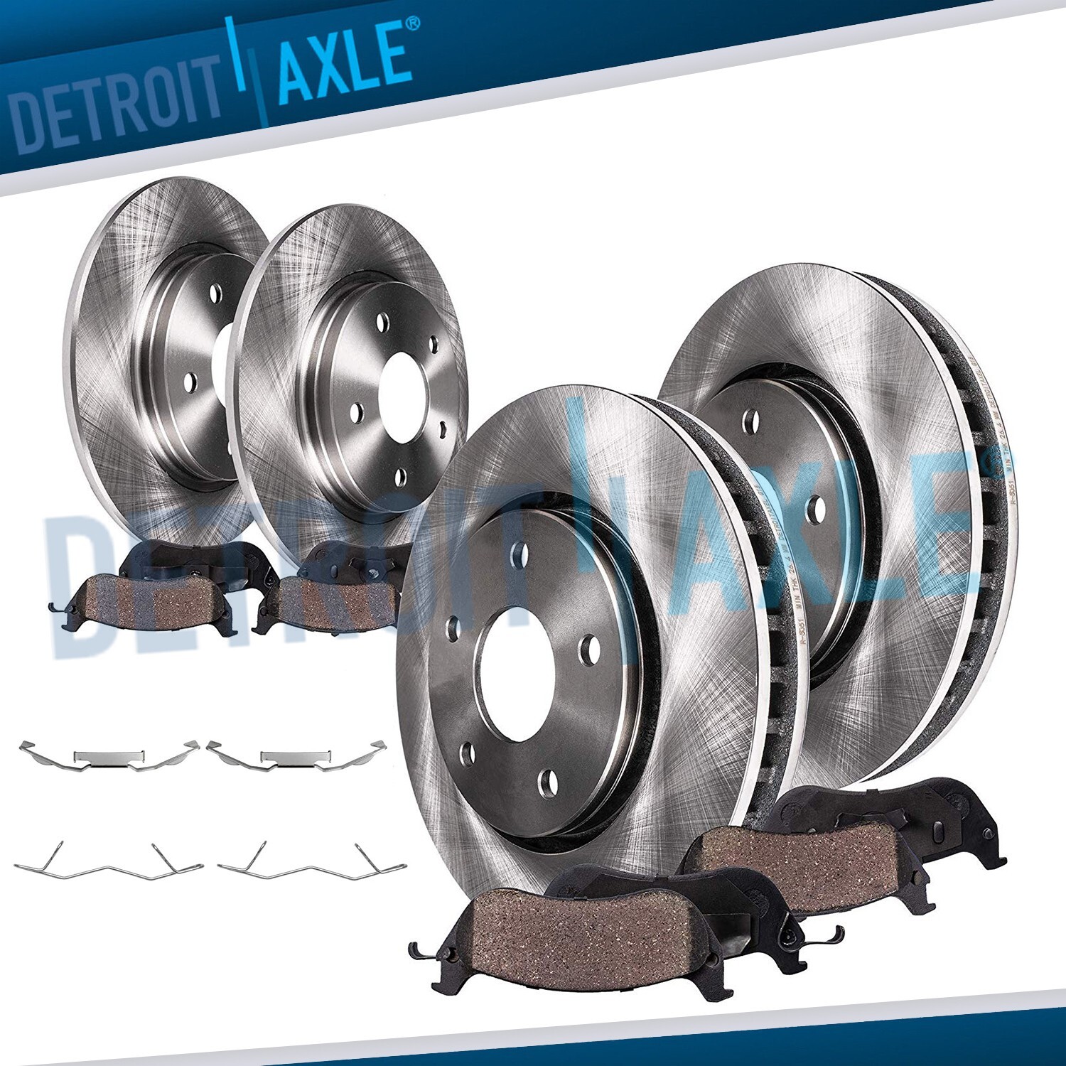 8pc Front Rear Disc Brake Rotors Ceramic Brake Pads for Ford Fusion Lincoln MKZ