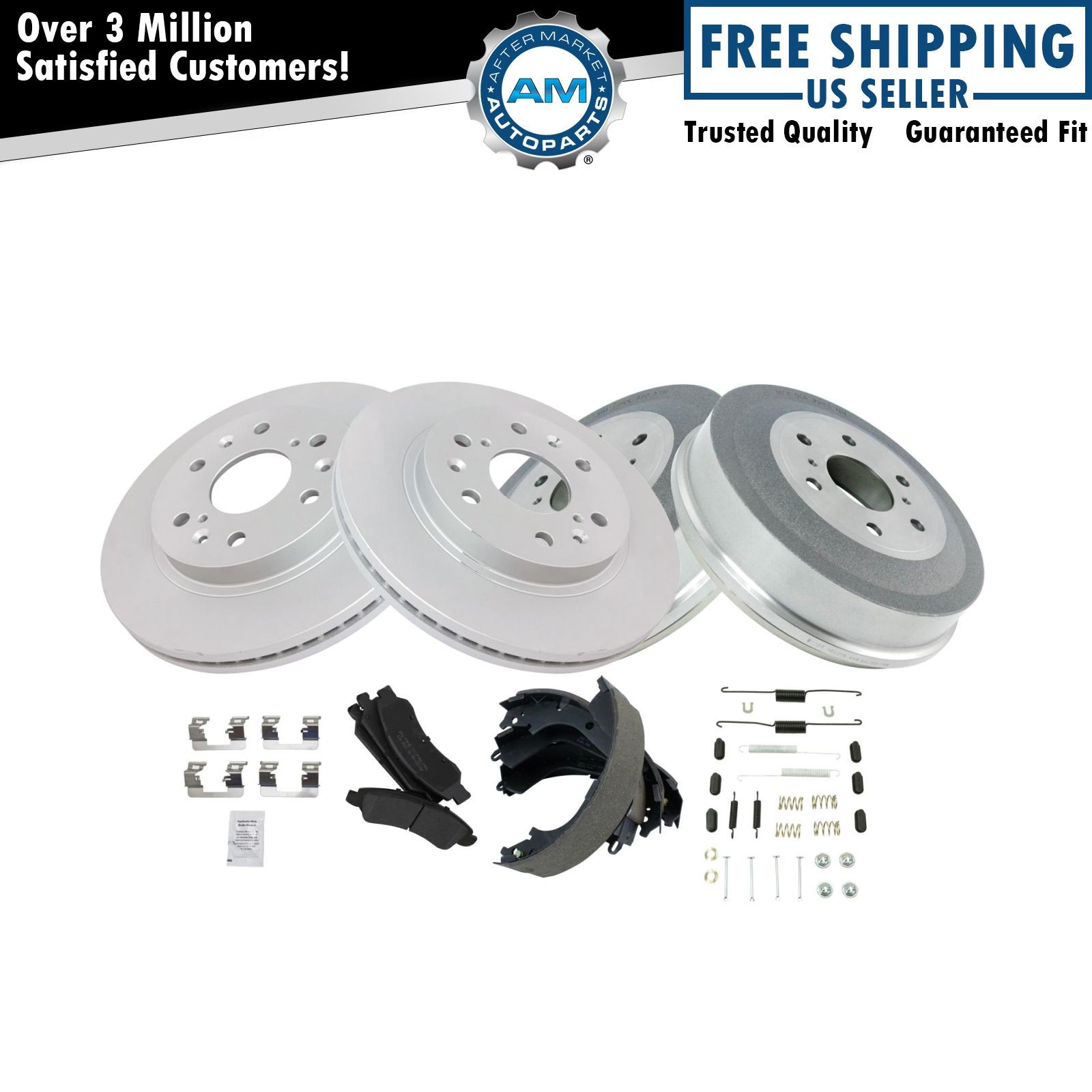 Front & Rear Brake Pad & Rotor,Shoe & Drum Kit Fits Chevrolet GMC
