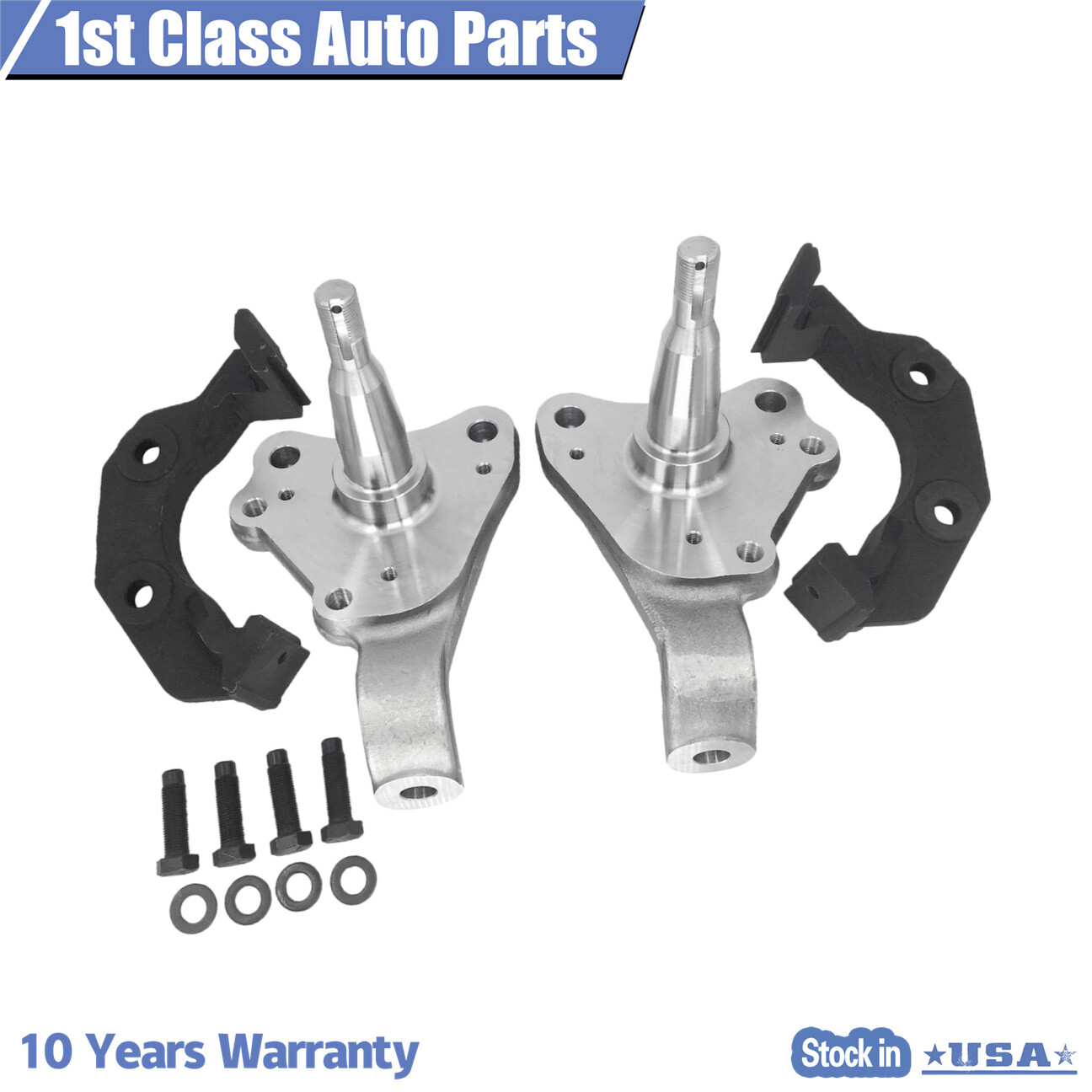 Pair Spindles&Caliper Brackets For 62-74 Mopar B E Body Chrysler Dodge Plymouth