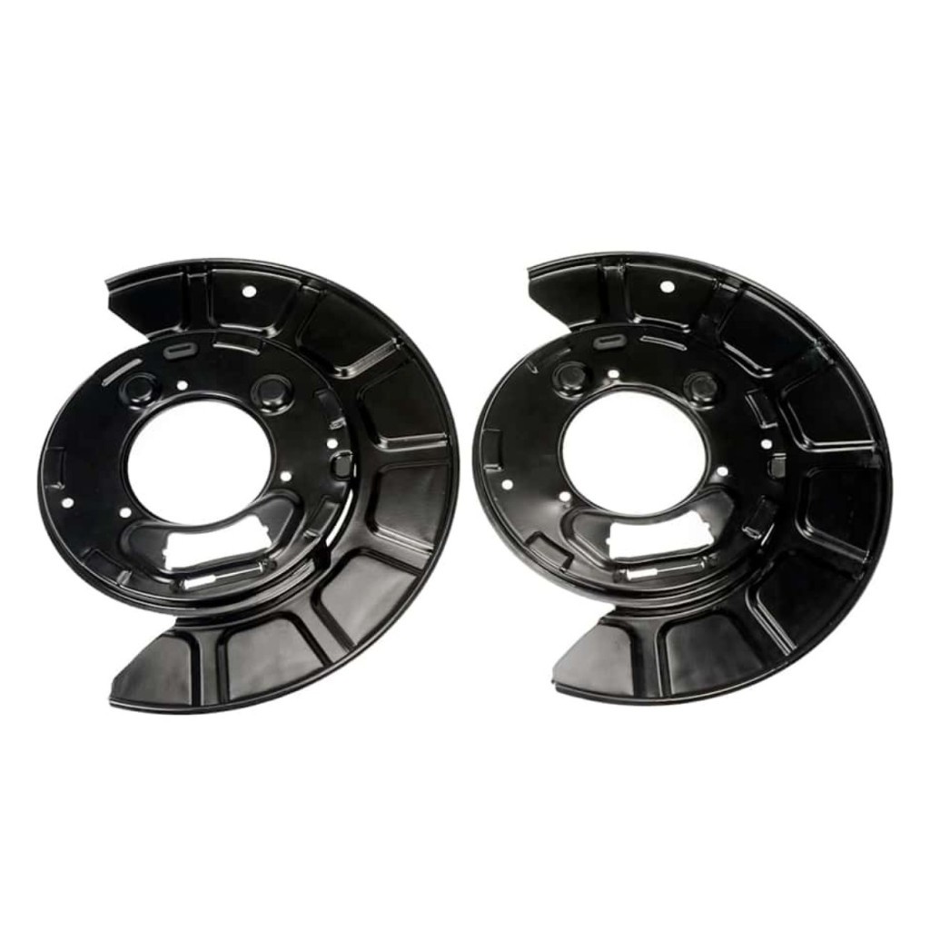 For Ford E-150/E-250 2008-2014 Brake Dust Shield Rear | Steel Carbon | Black