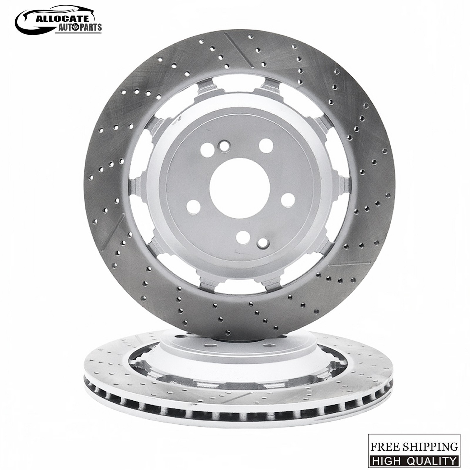 For Mercedes-benz S63 S65 W560 S650 AMG 2X Rear Brake Rotors A2224232012