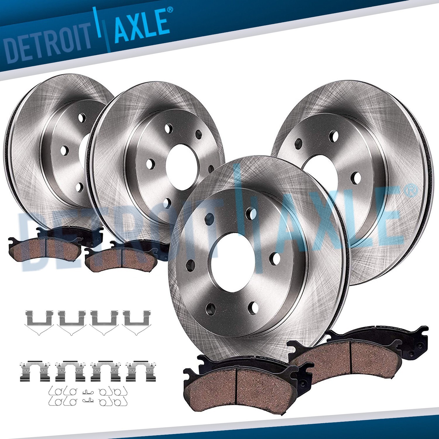 Front Rear Disc Brake Rotors Ceramic Brake Pads Kit for 2017 – 2019 Nissan Titan