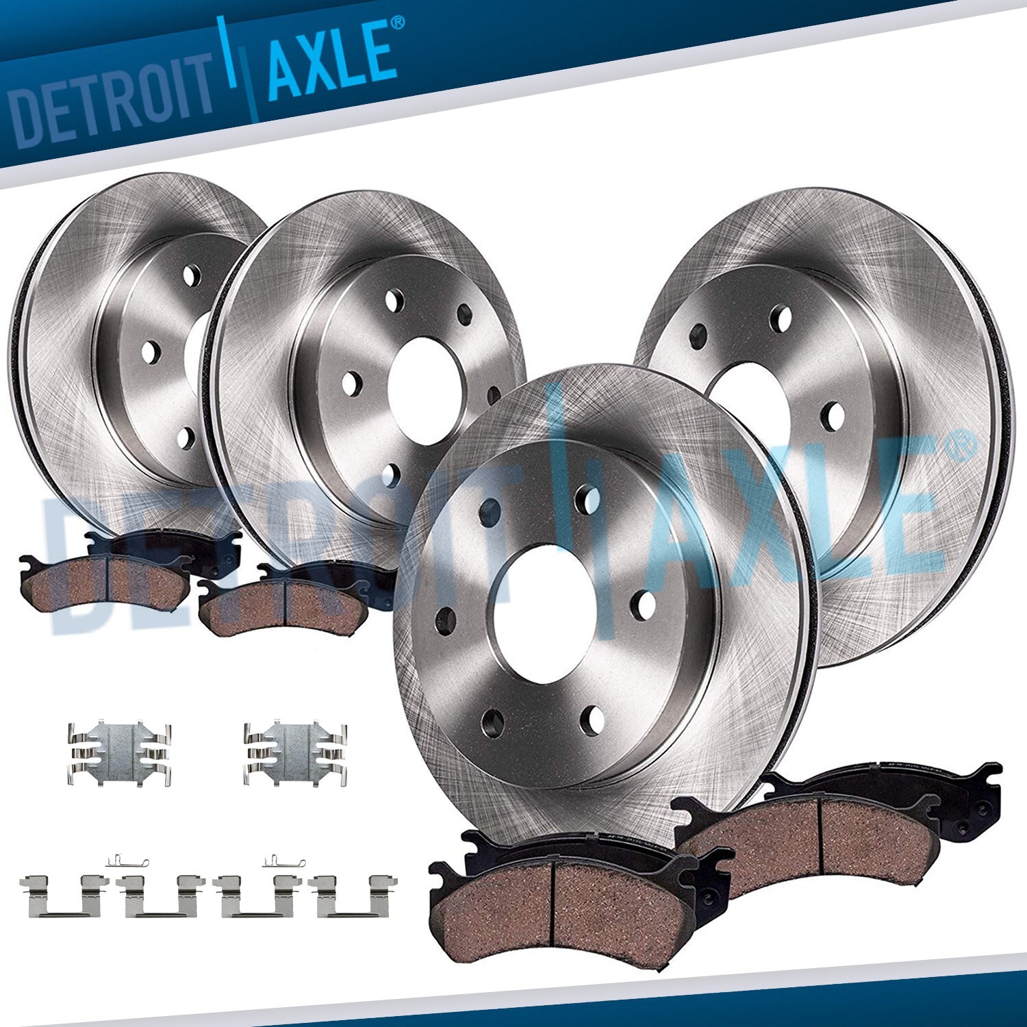8pc Front and Rear Brake Rotors Ceramic Brake Pads for 2015-2020 Colorado Canyon